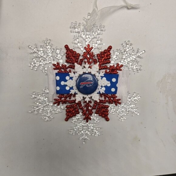 NWT Buffalo Bills Ornament NFL Football Christmas Holiday Decor OOAK Handmade - Picture 2 of 4